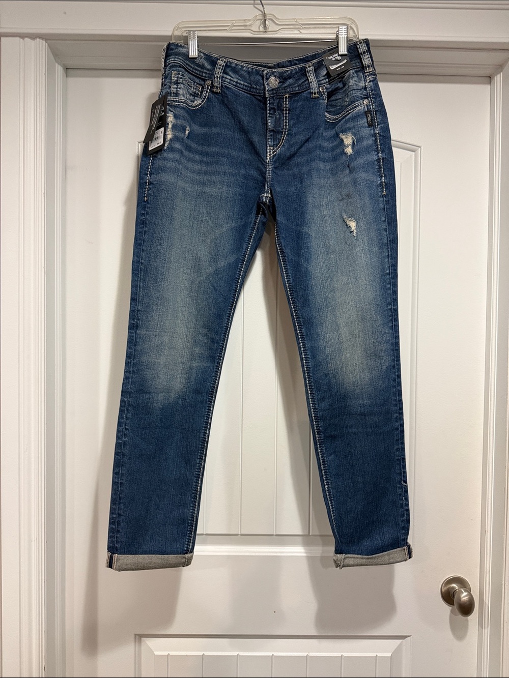 Silver Jeans  Girlfriend Mid Rise Skinny Jeans Size 31.